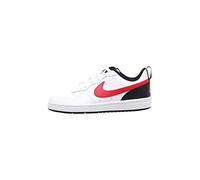 Nike Jungen Nike Court Borough Low 2 Gymnastikschuhe, WHITE/UNIVERSITY RED-BLACK, 38.5 EU