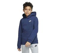 Nike Jungen Sportswear Club Hoody, Blau (Midnight Navy/White), XS (122-128 CM)