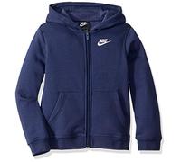 Nike Jungen Sportswear Full-zip Club Hoody, Midnight Navy/Midnight Navy/White, 10-11 Jahre