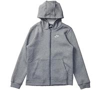 Nike Jungen Sweatshirt B NSW HOODIE FZ CLUB, carbon heather/smoke grey/(white), XS, BV3699