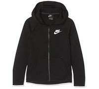 Nike Jungen Sweatshirt B NSW TCH FLC FZ Essentials, Black/White, M, AR4020