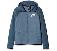 Nike Jungen Sweatshirt B NSW TCH FLC FZ Essentials, Thunderstorm/Htr/Black/White, M, AR4020