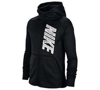 Nike Jungen Therma Graphic Full Zip Kapuzenpullover, Black/White, XL EU