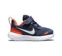 Nike Jungen Unisex Kinder Revolution 5 (TDV) Laufschuh, Midnight Navy White Orange, 18.5 EU