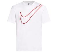 Nike Just Do It T Shirt Mens Swoosh Tee Crew Neck Short Sleeve T Shirt White DR9275 100 New (Large)