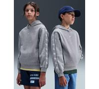 NIKE K NSW CLUB+ FLC HDY Kinder | DK GREY HEATHER/WHITE/WHITE | XS