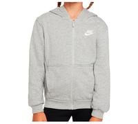 Nike - Kid's NSW Club FT Hooded Full ZIP L/S LBR - Zip-Hoodie, Gr. 128-140 S, grau (DarkGreyHeather/BaseGrey/White)