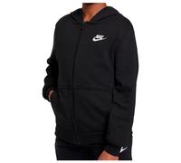 Nike - Kid's NSW Club FT Hooded Full ZIP L/S LBR - Zip-Hoodie, Gr. 128-140 S, schwarz (Black/White)