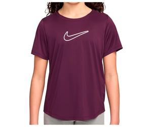 Nike - Kid's One Fitted Dri-Fit Short-Sleeve Top - Funktionsshirt, Gr. 128-140 S, lila (Bordeaux/White)