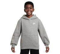 NIKE Sportswear Club Fleece Hoodie Kinder 063 - dk grey heather/white L (147-158 cm)