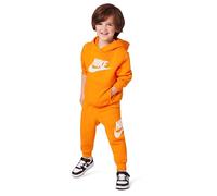 Nike Kids Sportswear Club Fleece Pullover Hoodie and Jogger 2-Piece Outfit Set (Large Swoosh Logo), Helles Keramik-Orange, 4T