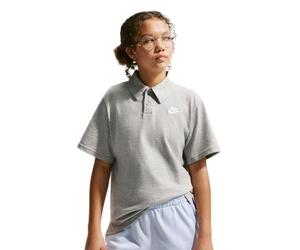 Nike Kids Sportswear Club Knit Short Sleeve - dark grey heather/white (M)