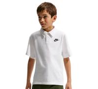 Poloshirt NIKE SPORTSWEAR "K NSW CLUB KNIT SS POLO LBR", Jungen, Gr. M, weiß, schwarz, Obermaterial: 100% Baumwolle, Shirts, für Jugendliche, klassischer Umlegekragen, 2-Knopf-Leiste (32182410-M) weiß