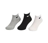 Nike Kinder Basic No Show 3Pk Socken, White/Dk Grey Heather, 4/5 Jahre