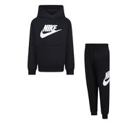 Jogginganzug NIKE SPORTSWEAR "NKN CLUB FLEECE SET", Jungen, Gr. 6 (116), schwarz, Sweatware, Obermaterial: 60% Baumwolle, 40% Polyester, Sportanzüge Jogginganzug, mit Kapuze, mit elastischem Bund und