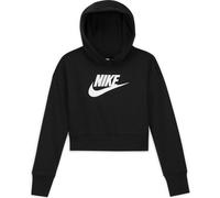 NIKE Kinder CLUB FT CROP HOODIE HBR (DC7210) S BLACK/WHITE