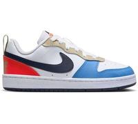 NIKE Kinder Freizeitschuhe COURT BOROUGH LOW RECRAFT (GS) WHITE/THUNDER BLUE-LT CRIMSON - Gr. - 38.5