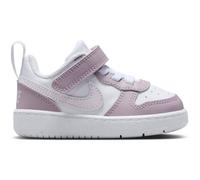 Sneaker NIKE SPORTSWEAR "COURT BOROUGH LOW RECRAFT (TD)", Mädchen, Gr. 27, weiß, venice, plum fog, weiß, Synthetik, Textil, Schuhe Sneaker, Design auf den Spuren des Air Force 1, für Kinder (62476258-