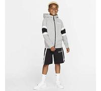 Nike Kinder Hoodie Air Full Zip, Dk Grey Heather/Black/White/Wh, XS, BV3590