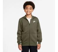 Nike Kinder Kapuzenpullover Big Kids Club Fleece FZ Hoodie FD3004-222 137-147 Medium Olive/White