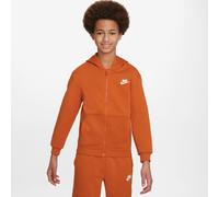 Nike Kinder Kapuzenpullover Big Kids Club Fleece FZ Hoodie FD3004-893 137-147 Campfire Orange/White