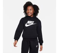 Nike Kinder Kapuzenpullover Club Fleece Big Kids Hoodie FD2988-010 158-170 Black/White