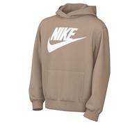 Nike Kinder Kapuzenpullover Club Fleece Big Kids Hoodie FD2988-200 128-137 Hemp/White