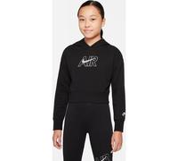 NIKE Kinder Kapuzensweat G NSW AIR FT CROP HOODIE (DM8372) XS BLACK/WHITE/LT SMOKE GREY