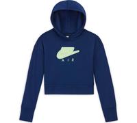 NIKE Kinder Kapuzensweat G NSW AIR FT CROP HOODIE HBR (DA1173) L BLUE VOID/LIME GLOW