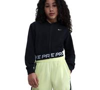 Nike Mädchen Kapuzenpullover Pro Dri-FIT Flc Hdie HQ9312-011 158-170 Black/Black/Black/White