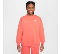 NIKE Kinder Sweatshirt G NSW CLUB FLC OVRSZD CREW LBR (FD2923) XL MAGIC EMBER/WHITE