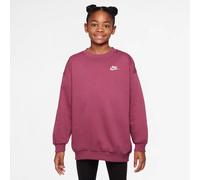 Nike Mädchen Pullover Club Fleece Sweatshirt FD2923-634 158-170 Sweet Beet/Sweet Beet/White