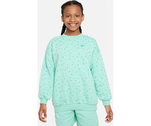NIKE Kinder Sweatshirt G NSW CLUB FLC OVRSZD CRW LOGO (FD2943) M EMERALD RISE/CLEAR JADE II