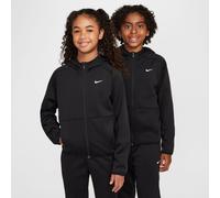 NIKE Kinder Kapuzensweat K NK TF FLC HD FZ WINTER (FZ5323) M BLACK/BLACK/WHITE