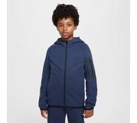 NIKE Kinder Unterjacke B NSW TCH FLC FZ - PD (HV5867) M OBSIDIANHEATHER/BLACK/BLACK