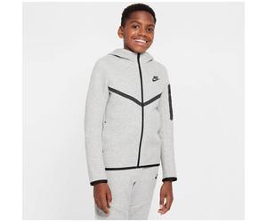 NIKE Kinder Unterjacke B NSW TCH FLC FZ - PD (HV5867) XS DK GREY HEATHER/BLACK/BLACK