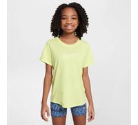 NIKE Kinder Unterjacke G NK DF ONE STD SS TOP HBR (FZ5600) XS LT LEMON TWIST/WHITE