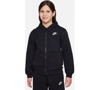 Kapuzensweatjacke NIKE SPORTSWEAR "CLUB FLEECE BIG KIDS' FULL-ZIP HOODIE" Gr. L (152/158), schwarz-weiß (black, white) Kinder Sweatjacken (22206061-L)
