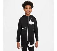 Nike Sportswear Swoosh Fleece-Hoodie mit durchgehendem Reißverschluss für ältere Kinder (Jungen) - Schwarz S