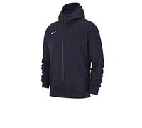 NIKE TEAM CLUB 19 FULL-ZIP HOODIE - FARBE: OBSIDIAN/OBSIDIAN/WHITE/WHITE - GRÖßE: M (137-147)