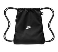 Sporttasche NIKE "NK HERITAGE DRAWSTRING 2.0", schwarz, schwarz, weiß, Obermaterial: 100% Polyester, Taschen Sporttasche, sportlicher Stil, für vielseitige Fitnessaktivitäten (64144346-0) schwarz, sch
