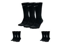 Nike Kniestrümpfe SX5547 Everyday Max 6-18 Paar Socken Damen Herren Weiß Grau Schwarz, Größe:34-38, Sockenfarbe:6 Paar weiss