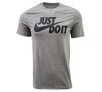 Nike Kurzarm-T-Shirt, matt, Unisex-Erwachsene, Heidegrau/Schwarz, XL