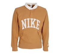 Nike - Langarm Polo Club Hemd Flachs/Weiß - - Sport - Herren - Braun - S
