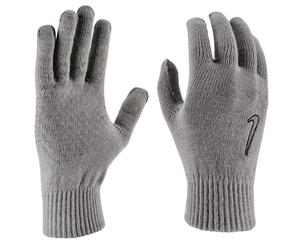 Nike Laufhandschuhe Knitted Tech und Grip 2.0 - Touch-Screen kompatibel - grau 1 Paar, Größe L/XL
