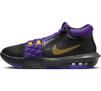 Nike Lebron Witness VIII, DREI Viertel für Herren, Black University Gold Field Purple, 42.5 EU