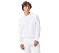 Nike Fleece-Sweatshirt Club Crew 100 Herren Weiß/Schwarz Größe S