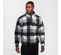 NIKE Club SSNL Winterized Allover Print 1/2-Zip Sweatshirt Herren 010 - black/white/smoke grey/white M