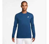Herren Tennis-Langarm-T-Shirt Nike Sportswear Club Long Sleeve - midnight navy/white - Blau (L)