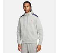 Nike M NSW SP FLC FZ Hoodie BB Herren / DK GREY HEATHER/THUNDER BLUE / L